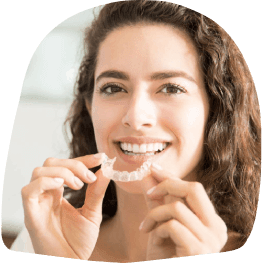 girl smiling with invisalign